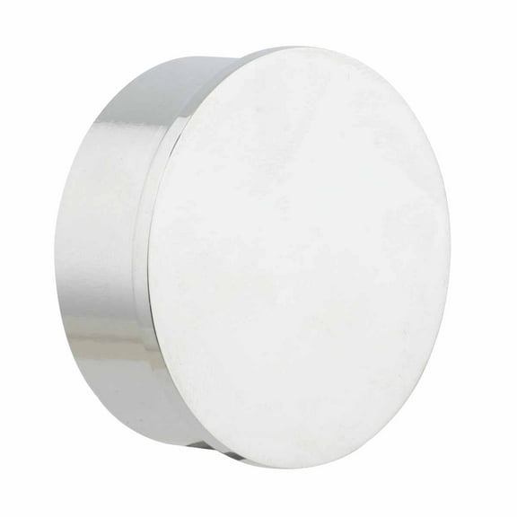 Flush Flat End Plug 1.5" OD Bar Rail Chrome Brass Renovators Supply