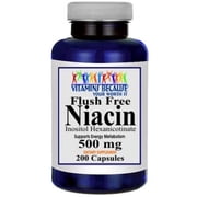 Flush-Free Niacin 500mg Inositol Hexanicotinate 200 Caps Vitamin B3 No Flush Niacin