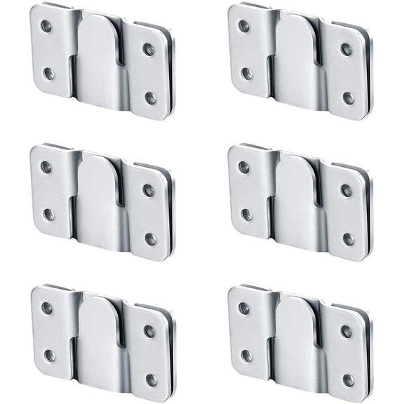 Flush Mount Bracket, Interlocking Photo Frame Hook 56 x 36mm Heavy Duty Picture Hangers, Interlock Bracket Furniture Connector, Sectional Couch Connectors, Headboard Wall Mount Hardware (6 Pairs)