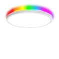 thumbnail image 1 of Flush Mount Ceiling Light, 24W RGB Ceiling Light Fixture with Remote Control Bluetooth App,Dimmable Led Ceiling Light 3000K-6500K,12Inch Round Close to Ceiling Lights Bedroom Kitchen Hallway, 1 of 6