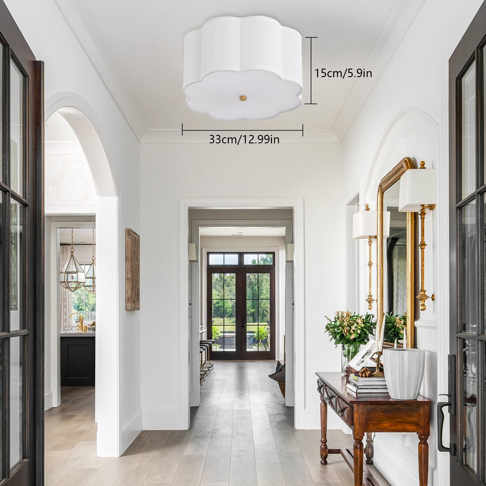 Flush Mount Ceiling Light, Ceiling Light Fixture, Ceiling Lamp For Living Rooms, Bedrooms, Kitchens, Dining Rooms, Entrances