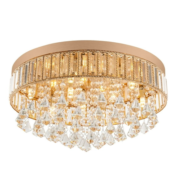 Flush Mount Ceiling Light, Ceiling Light Fixture, Flush Mount Crystal Chandelier