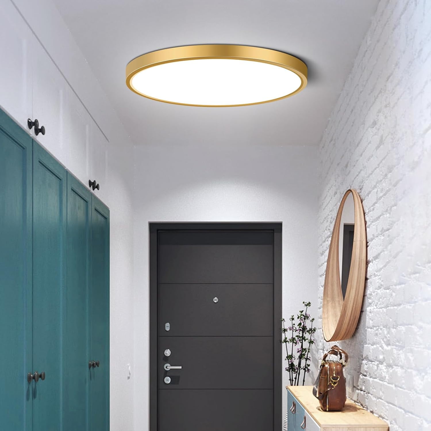 Flush Mount Ceiling Light Fixture , IP40, Flat Modern LED Ceiling Lights for Bedrooms, Living Rooms, Bathrooms, Stairwells