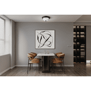 Flush Mount Ceiling Light Fixture with Alabaster Glass - Single Pack   Residential Use, Standard Application