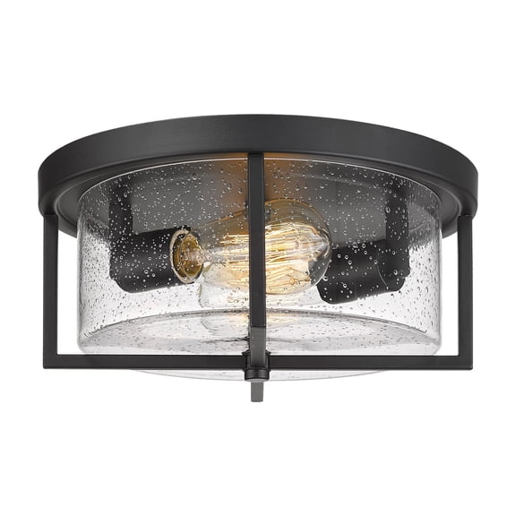 Flush Mount Ceiling Light, Kitchen Island Metal Ceiling Light Fixtures,Bedroom Flush Mount Light for Hallway, Kitchen, Entryway and Foyer (Black, 5.5" H)