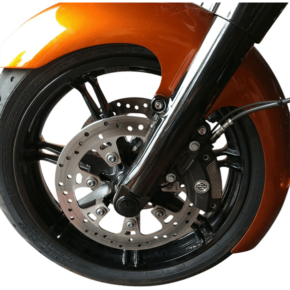 Flush Mount Front Axle, Black with Black End Caps