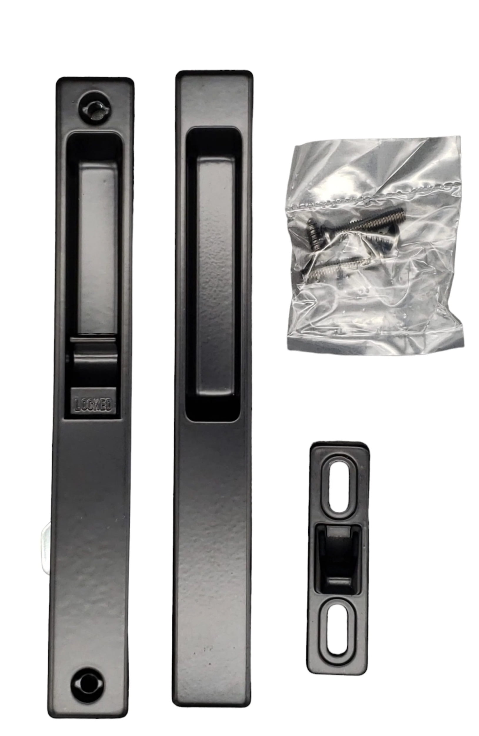 Flush Mount Handle Set with Nite Lock for Sliding Glass Doors Lock