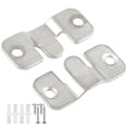 thumbnail image 1 of Flush Mount Interlocking Brackets, 2.1x1.2 inch Wall Hanging Hooks for Picture, Stainless Steel Photo Frame Hanger, Multifunctional Hanging Buckle Connector for Headboard & Furniture Assembly,Sliver, 1 of 9