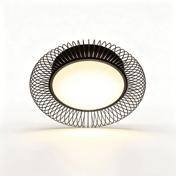 Flush Mount LED Ceiling Light Fixture 5CCT 2700K-5000K Adjustable Ceiling Lights 2400LM Ceiling Lamp for Kitchen Bedroom Hallway Porch Modern Metal Cage Ceiling Lights 13 inch