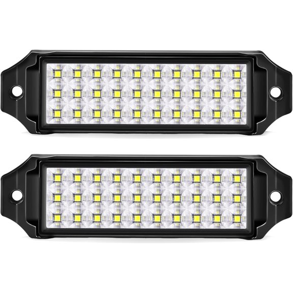 Flush Mount LED Pod Lights, 2 count 40W Bumper Backup Reverse Spot Off-Road Driving Fog Work 6 Inch LED Light Bar for ATV UTV Boat (White)