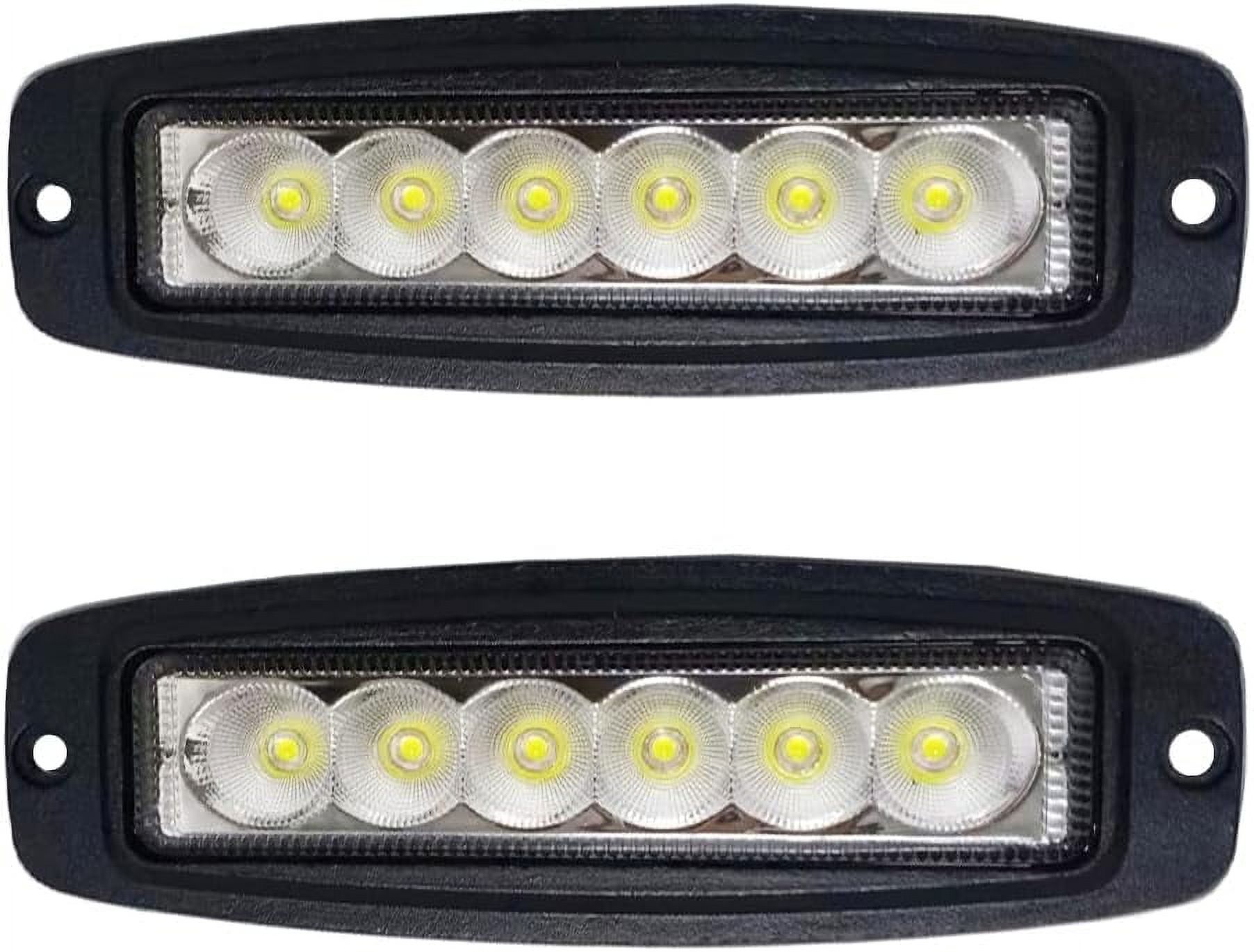 Flush Mount LED Pods 7inch 18W LED Driving Lights Bumper Work Light