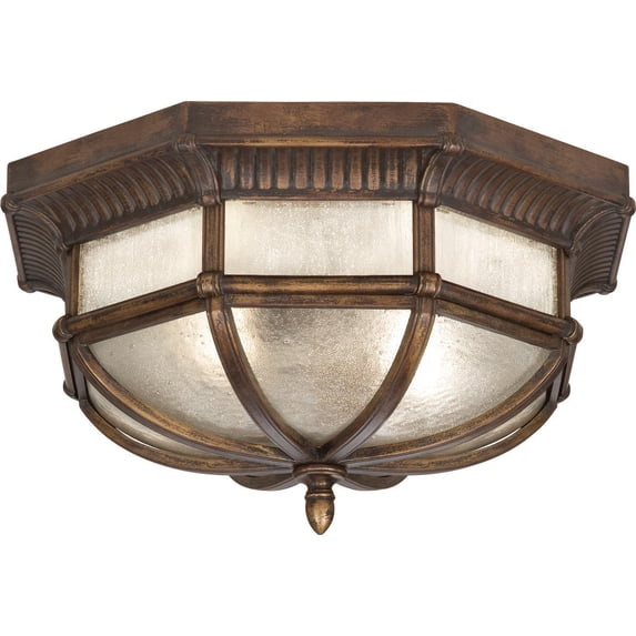 Flush Mount Light Fixture HOLLAND PARK Hexagonal 2-Light Antique Bronze H FA-656