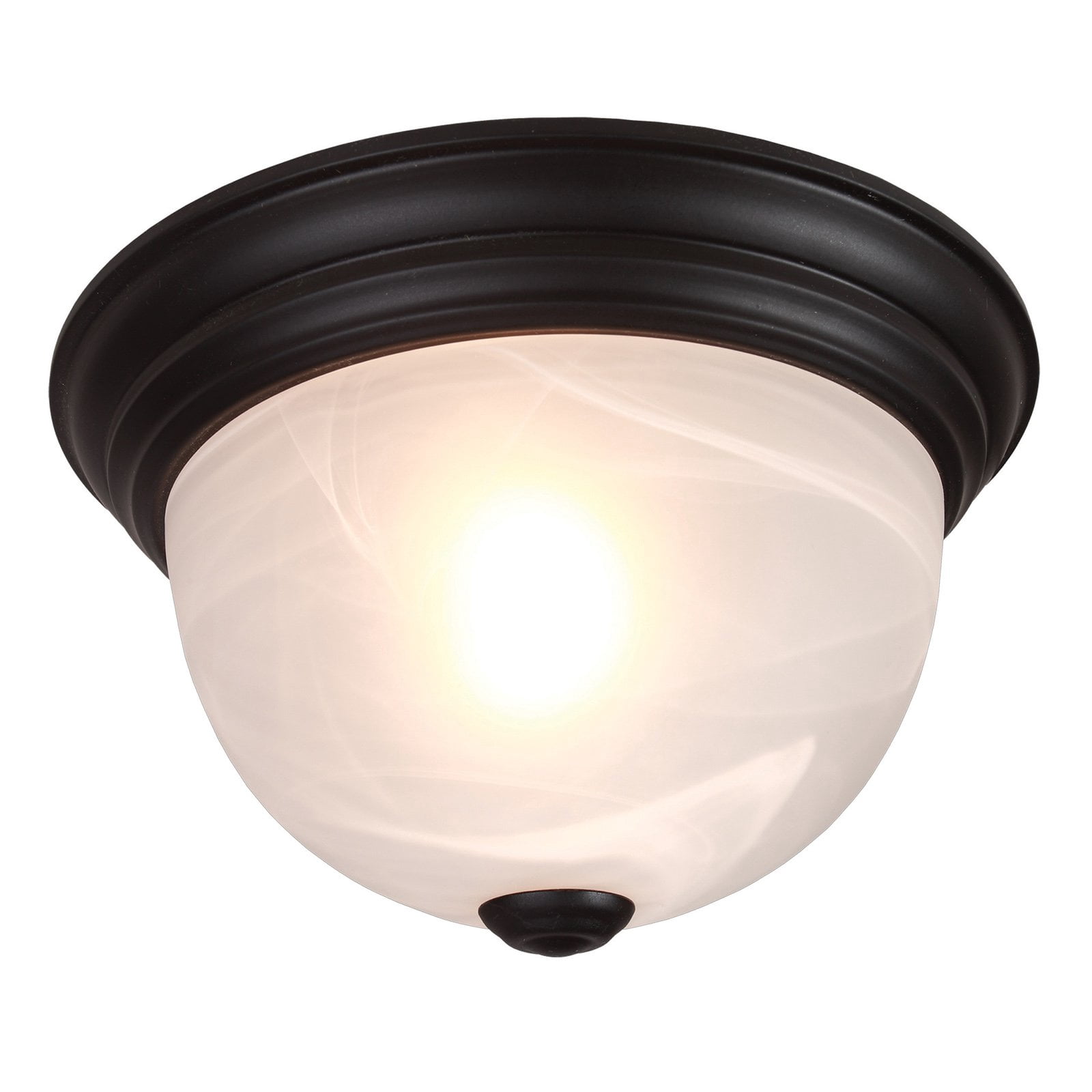 Flush Mount Lighting Series Venetian Bronze With Marble Glass
