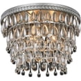 thumbnail image 1 of Flush-Mount NORDIC Contemporary 3-Light Antique Silver Royal-Cut Crystal EL-2729, 1 of 1