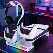 Flush-Mount P5 Slim   P5 Pro Horizontal Stand with Ambient RGB, Low-Profile Cooling Station Blends Seamlessly into TV Unit
