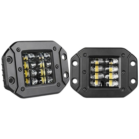 Flush Mount Work Lightx2 Bar Rear Bumper Reverse Pods 4-Row Driving Work Light