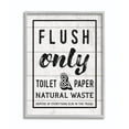 thumbnail image 1 of Flush Only Bathroom Sign Family Home Word Design Gray Farmhouse Rustic Oversized Framed Giclee Texturized Art by Daphne Polselli, 1 of 6