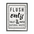 thumbnail image 1 of Flush Only Bathroom Sign Family Home Word Design XXL Framed Giclee Texturized Art by Daphne Polselli, 1 of 7