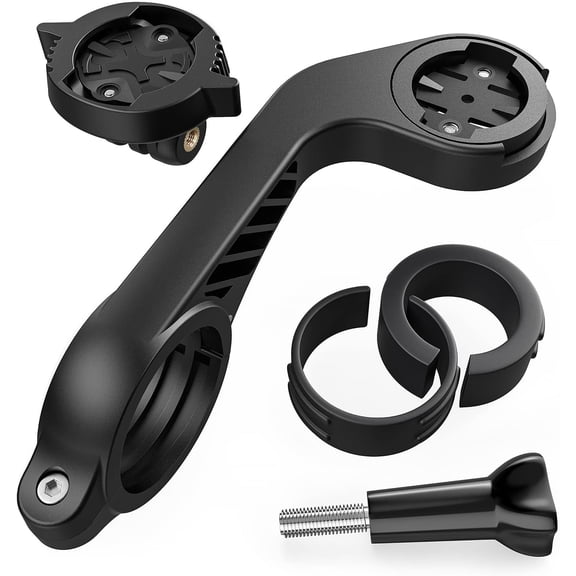 Flush Out Front Mount Compatible with Garmin Edge GPS Bike Computer, XOSS G/G+, Quarter-Turn to Friction Flange Mount Adapter Included