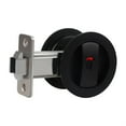 Flush Pocket Door Lock With Color Indicators Black Contemporary Privacy