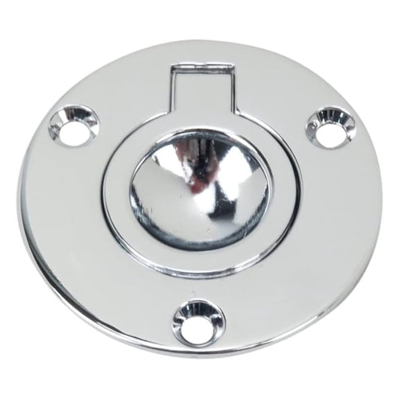 Flush Ring Pulls - 1-5/8 Inch Zinc Alloy Cabinet Hardware - Round Door Pulls for Drawers, Cabinets & Closets - Furniture Knobs & Replacement Pulls