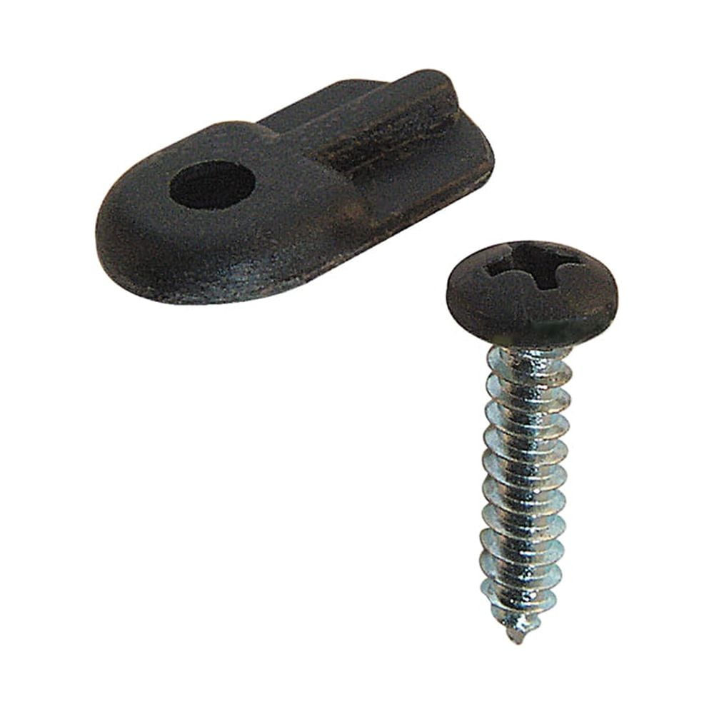 Flush Screen Clips with Screws, Plastic, Black (12pack)