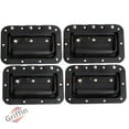 thumbnail image 1 of Flush Speaker Cabinet Handles for DJ PA Rack Road Case (Set of 4) by Griffin Spring Loaded Recessed Metal Flip Pull with Rubber Padding for Trunk Chest Flight Carry Case Pro-Audio Stage Gear Parts, 1 of 12