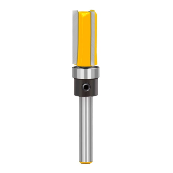 Flush Trim Router Bit 1/4 Shank Straight Blade Flush Trim Pattern Template Router Bit for Cutting Metal Wood Plastic