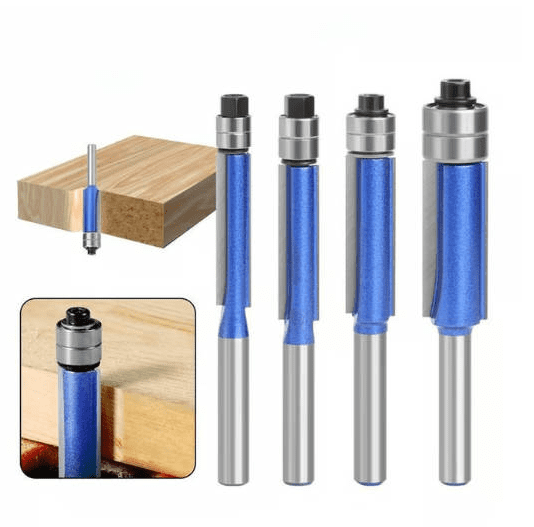 Flush Trim Router Bit, Professional Straight Flush Trim Router Bits 1/4 ...