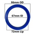 thumbnail image 1 of Flush Valve Silicone Seal (3-3/8-inch OD, 2-5/8-inch ID, 2-7/8-inch Lip) (86mm OD 67mm ID 72mm Lip), 1 of 5