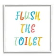 thumbnail image 1 of Flush the Toilet Bathroom Rules Kids Typography Typography Framed Art Print Wall Art, 17x17, 1 of 7