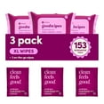 thumbnail image 1 of Flushable Butt Wipes - Vitamin E & Aloe - Sewer & Septic Safe - Extra Large Adult Wet Wipes For Women & Men - Bathroom Essentials - Rosewater, 153 Count (3 Packs + 3 Individually Wrapped), 1 of 4