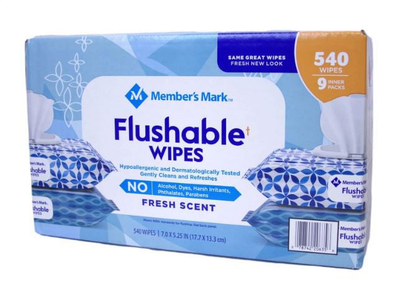 Equate Coconut Scented Flushable Wipe, 2 Flip-Top Packs (96 Total Wipes)