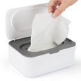 thumbnail image 1 of Flushable Wipe Container Dispenser, Baby Wipes Dispenser Case, Wipe Holder With Lids For Bathroom Refillable Wipe Container With Sealing Design, 1 of 4