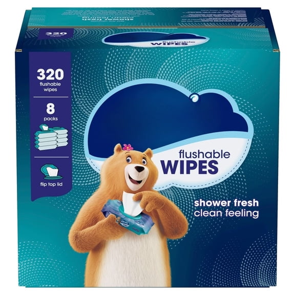 Flushable Wipes - 8pk/40ct-Sewer and Septic Safe