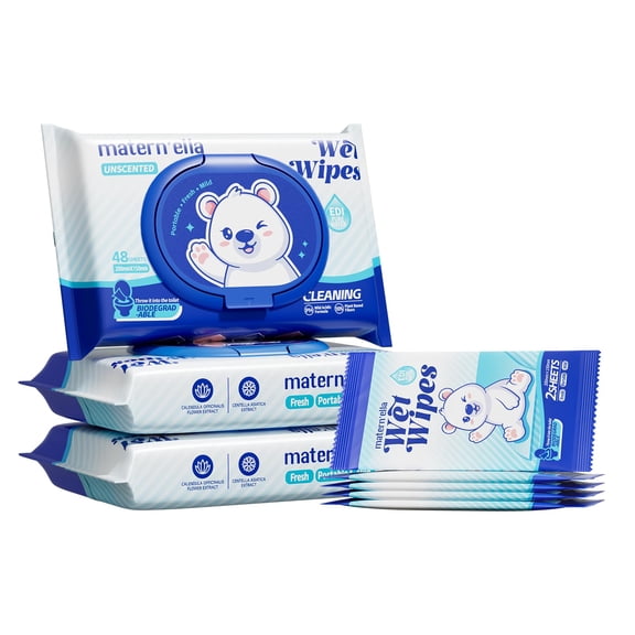 Flushable Wipes Extra Large Corner-Connected Wet Wipes Plant Based Fibers With Probiotics Fragrance Free Sewer Safe Butt Wipe Adult