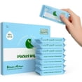 thumbnail image 1 of Flushable Wipes Travel Size, 99% Water Mini Wet Wipes for  ,  & Unscented  The Go Pocket Wipes, 48 Count (8 Packs of 6), 1 of 7