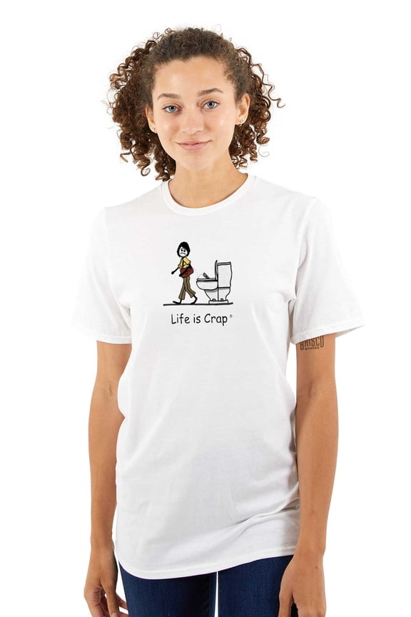 Flushed Dropped Phone Toilet Novelty Women's Plus Size Graphic Tee Brisco Brands 3X