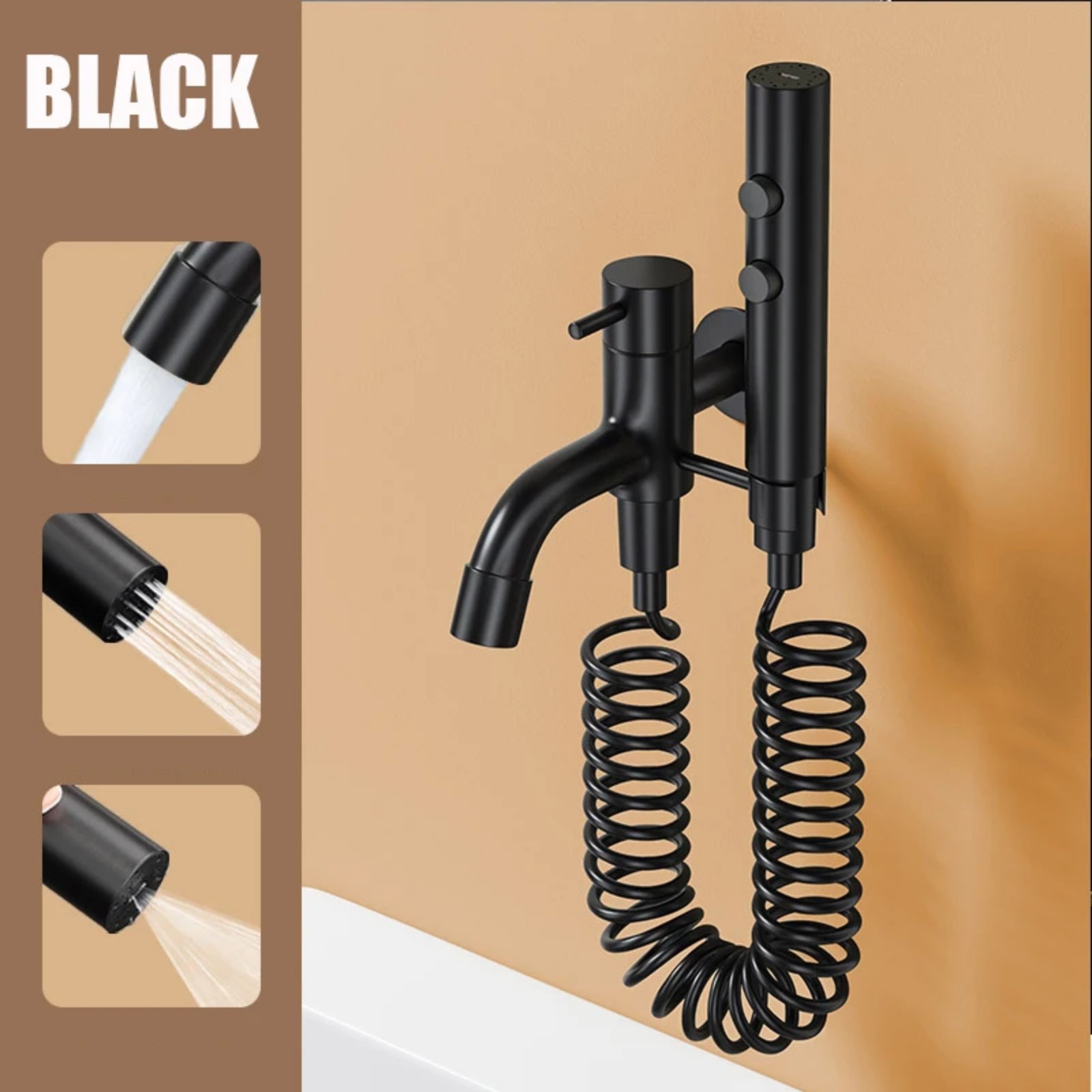 Flushing Spray Gun Balcony Mop Pool Wall Mounted Faucet with Toilet Bathroom Laundry Pool