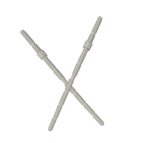 2 Pcs White Plastic Toilet Tank Button Rods Parts Accessories for Flushing System Replacement