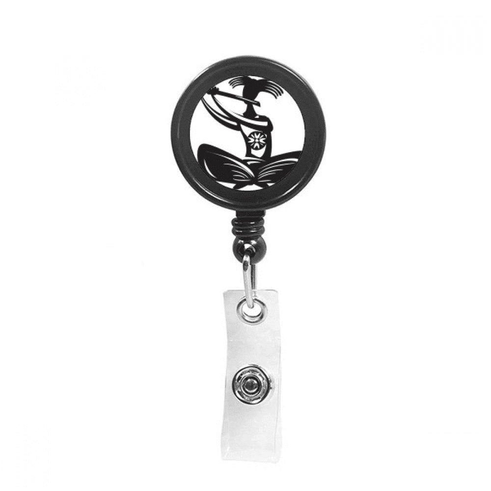 Flute Celebrate Outline Mexico Mexican Retractable Keychain Badge Holder ID Badge