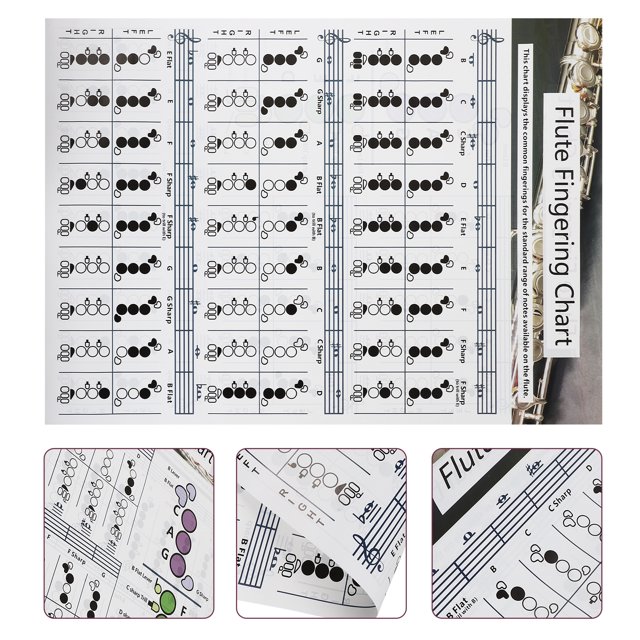 Flute Chart Fingering Chart Practical Flute Finger Guide Chart Useful