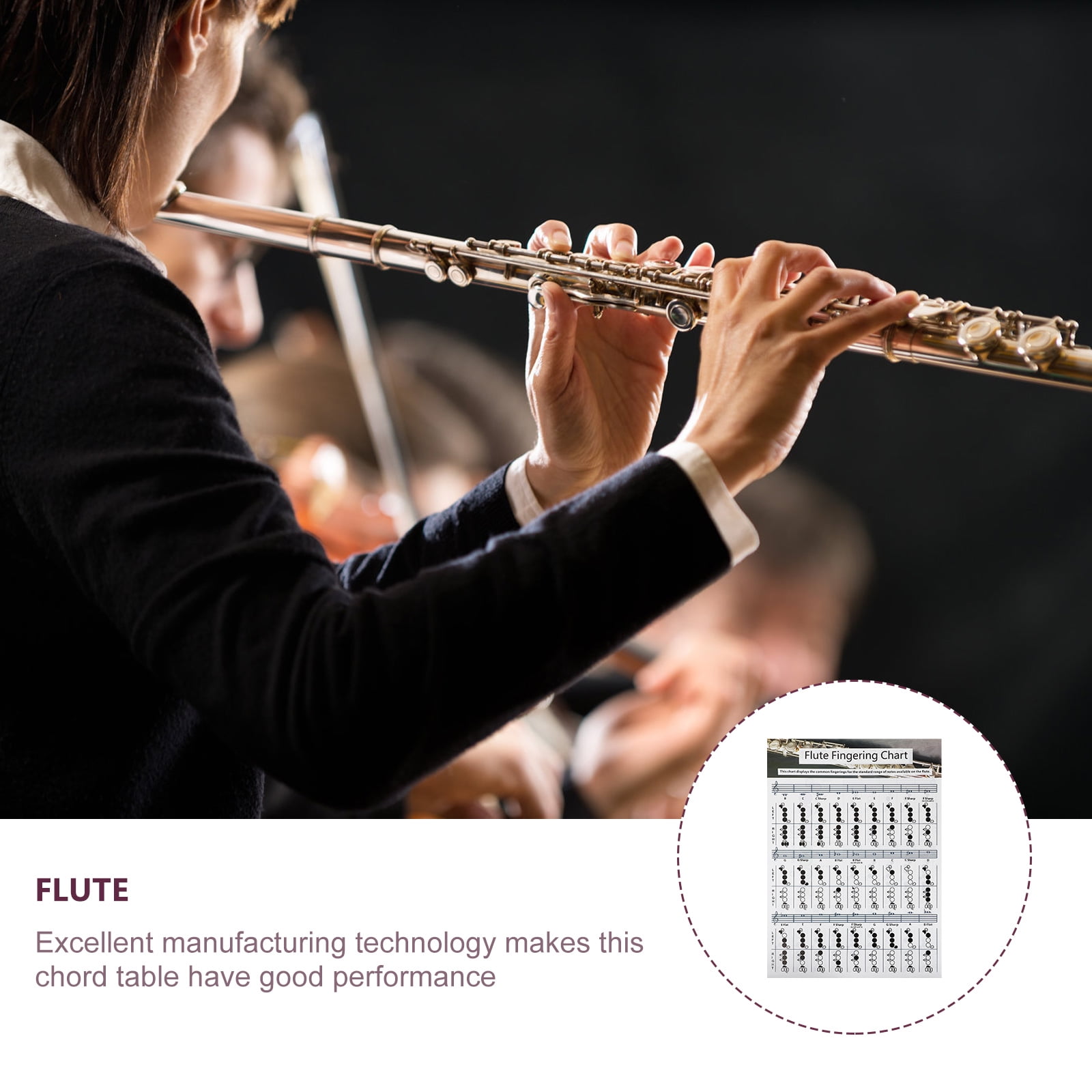 Flute Chart Fingering Chart Practical Flute Finger Guide Chart Useful