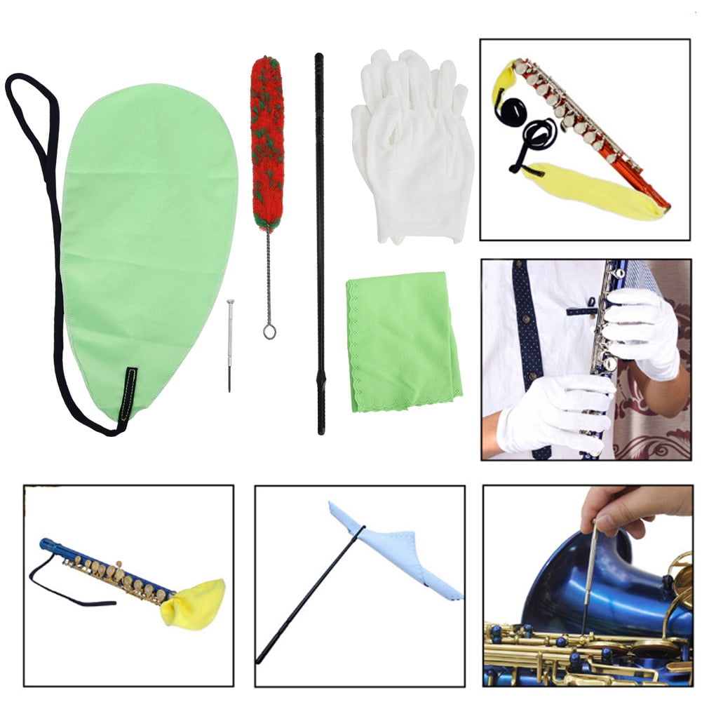 Flute Cleaning Kit, Safe Gloves Dust Removing Flute Maintenance Tool