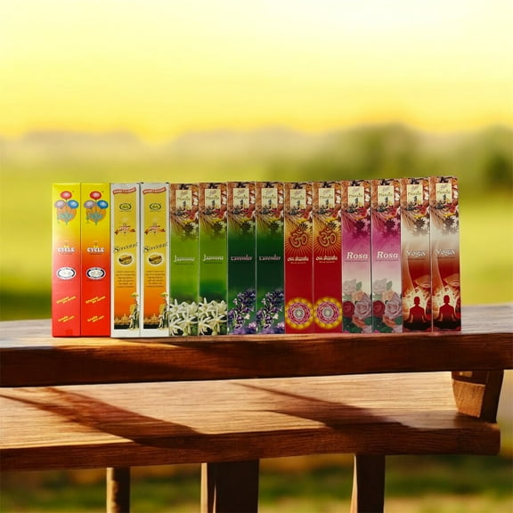 Flute Incense Sticks Premium Combo Set (7 Varieties, 234 Sticks) For Meditation, Relaxation & Spiritual Wellness