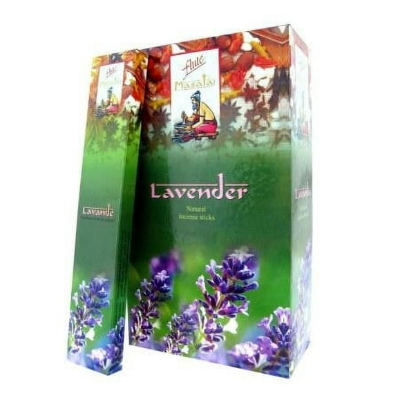 Flute Lavender Fragrance Masala Incense Sticks, 9" Inch Agarbatti Sticks with 45 Mins Burning time, Calming Scent for Deep Relaxation, Positive Energy, Improved Sleep | 7 Sticks/Pack (12 pack)