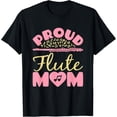 thumbnail image 1 of Flute Mom Women Marching Band Mom Mother of Flute Player T-Shirt men and women can wear,black,white,creative gift, 1 of 4