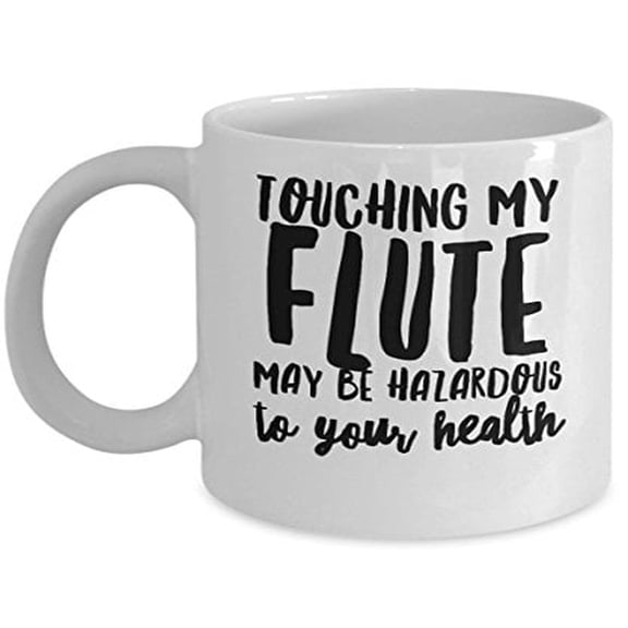 Flute 11 oz Coffee Mug - Funny Flutist Gift White Ceramic