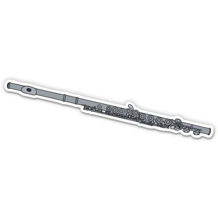 Flute Musical Instrument - 12" Vinyl Sticker Waterproof Decal