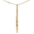 thumbnail image 1 of Flute Necklace, Gold, Harmony Jewelry, 1 of 4